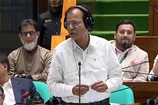জাতীয় সংসদে কথা বলছেন দুর্যোগ ব্যবস্থাপনা ও ত্রাণমন্ত্রী আসাদুল হাবিব দুলু। ছবি: সংগৃহীত