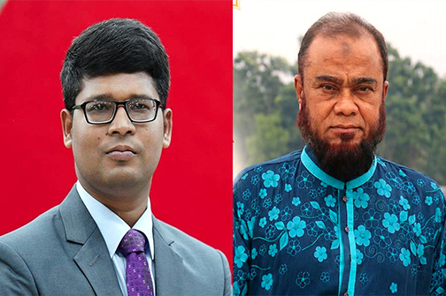 অ্যাডহক কমিটির সভাপতি ইউএনও মুসা নাসের চৌধুরী (ডানে) ও সদস্য সচিব আশরাফুল আলম হেলাল (বামে)।
